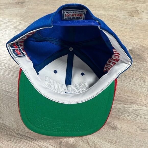 Vintage Sports Specialties New York Giants Hat Snapback NFL Side Wave Wool Blue - Picture 3 of 8